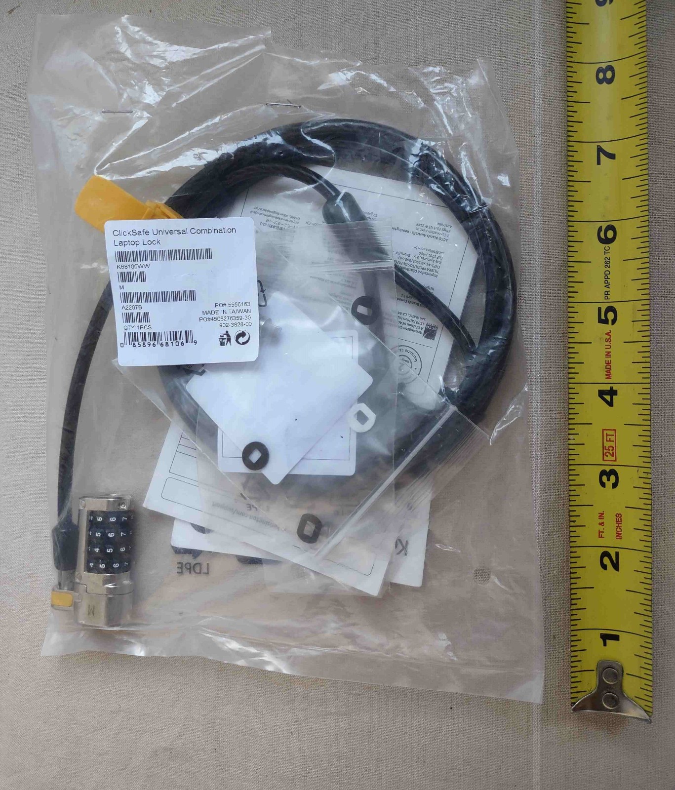 Kensington ClickSafe Universal Combination Laptop Lock - K68106WW, NEW *READ*