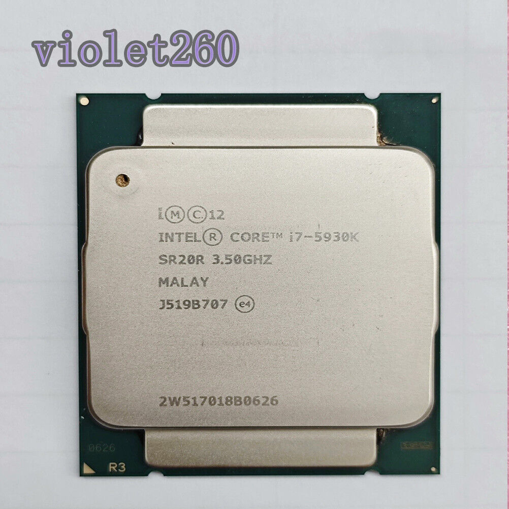 Intel Core i7-5930K FCLGA2011 CPU Processor 3.5GHz 6C/12T 15MB