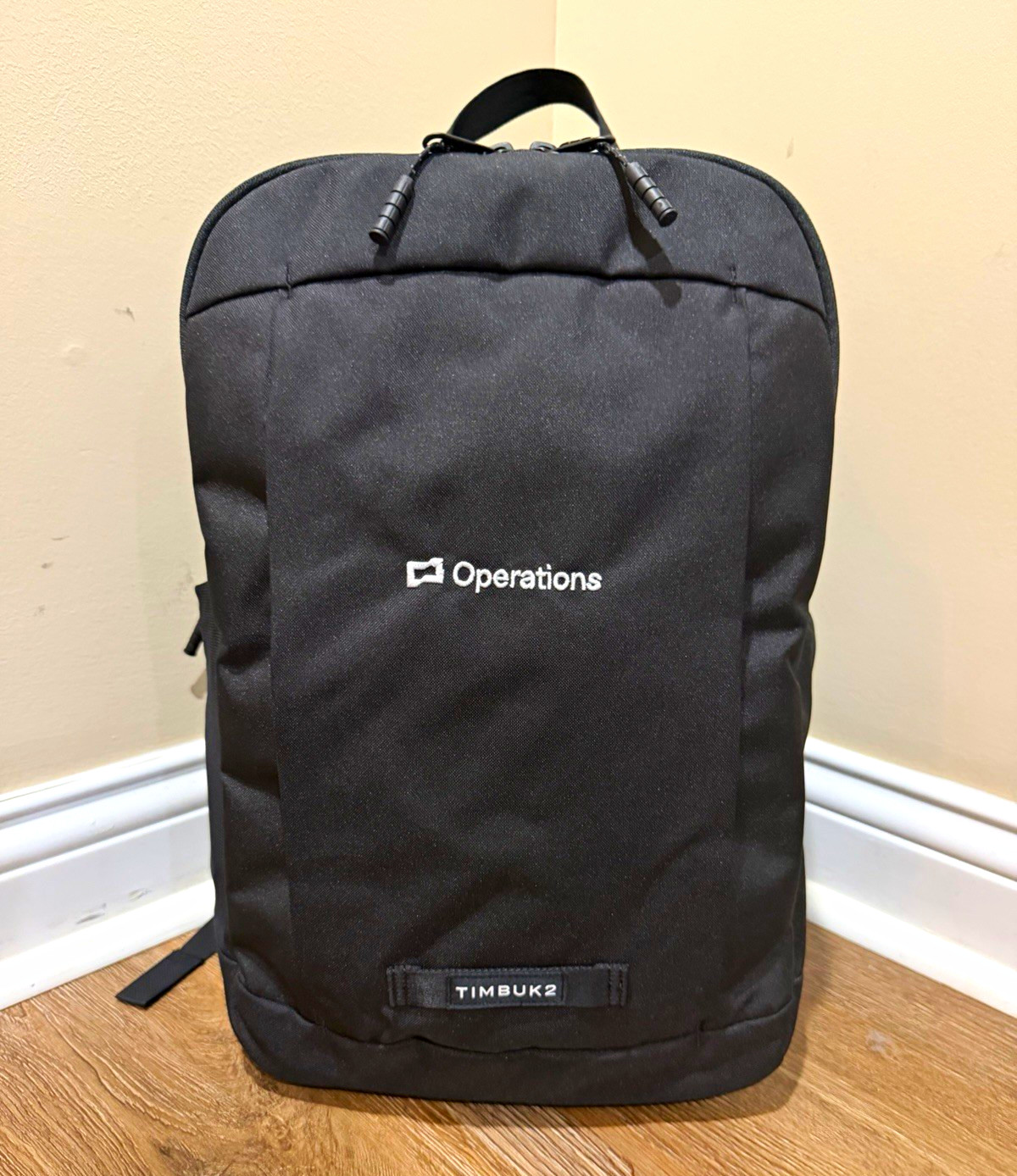 Timbuk2 Parkside Eco Laptop Backpack Black 20L Operations Logo 15” Laptop TSS22