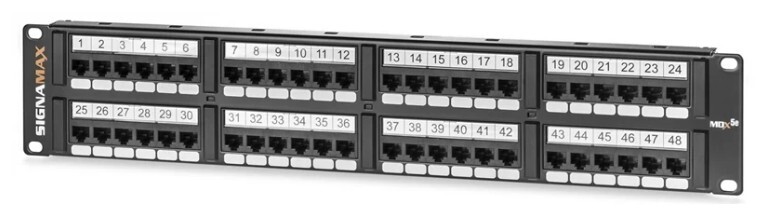 Signamax 48458MDX-C5E, 48 port cat 5e patch panel,