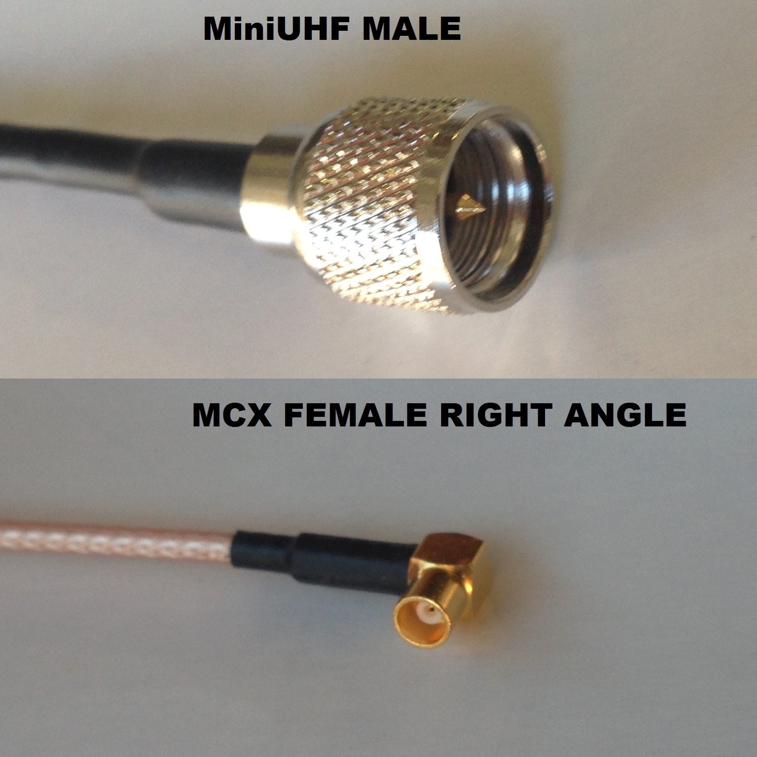 RG316 MINI UHF MALE to MCX FEMALE ANGLE Coaxial RF Cable USA-US