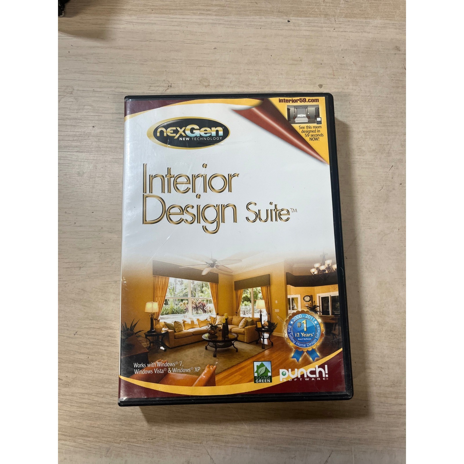 Punch Software NexGen Interior Design Suite PC Windows 7 Vista XP DVD-ROM