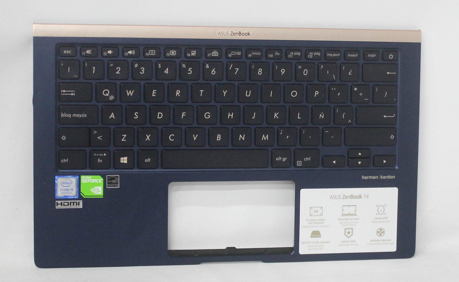 13N1-60A0J31 Asus Palmrest Top Cover W/ Keyboard (Us-Eng) Module/As "GRADE A"