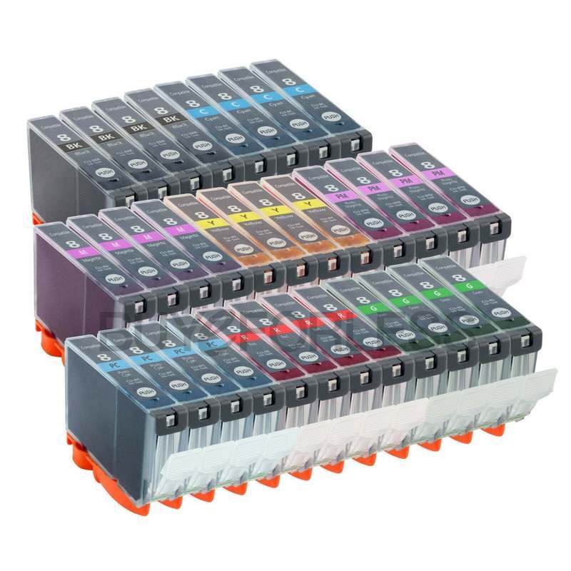 32 Comp NEW INK FOR CANON # CLI8 CLI-8 PRINTER PRO-9000 PRO-9000 MARK II