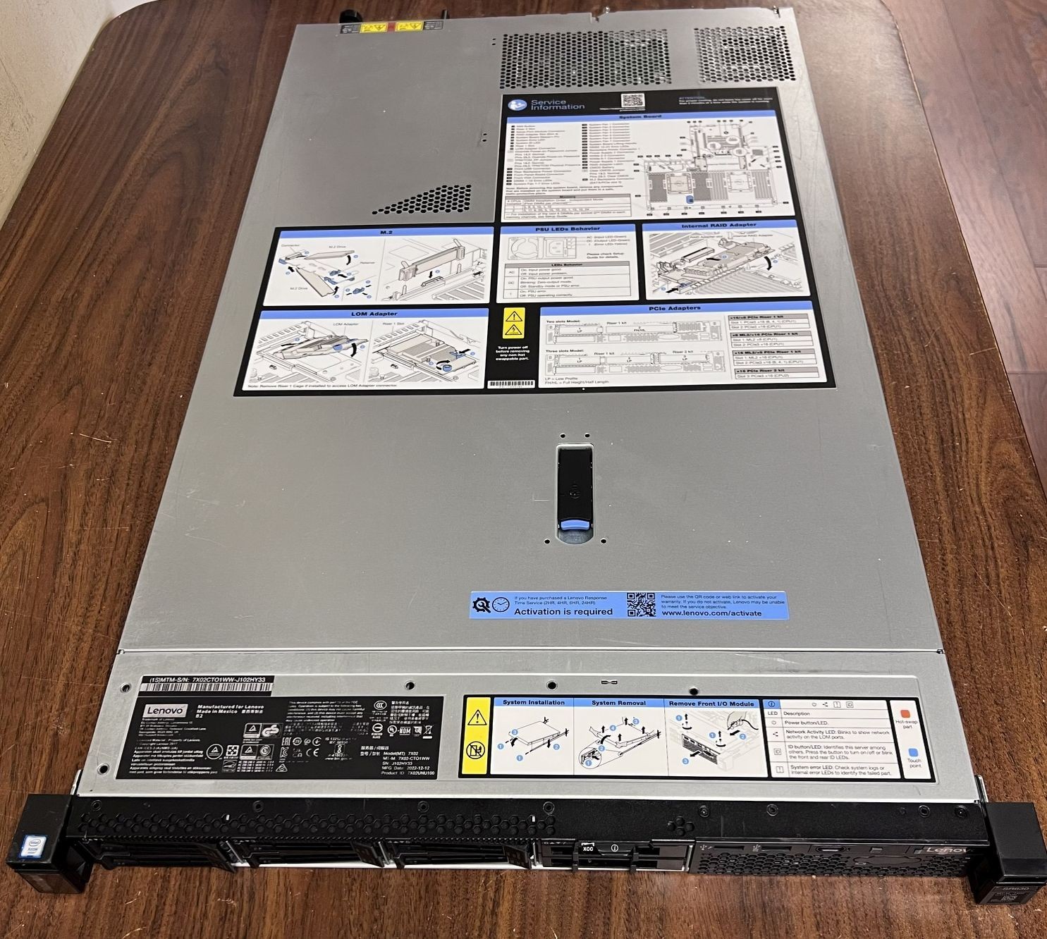 Lenovo Thinksystem SR630 1U Server Xeon Silver 4215 32GB DDR4 530-8i SAS RAID