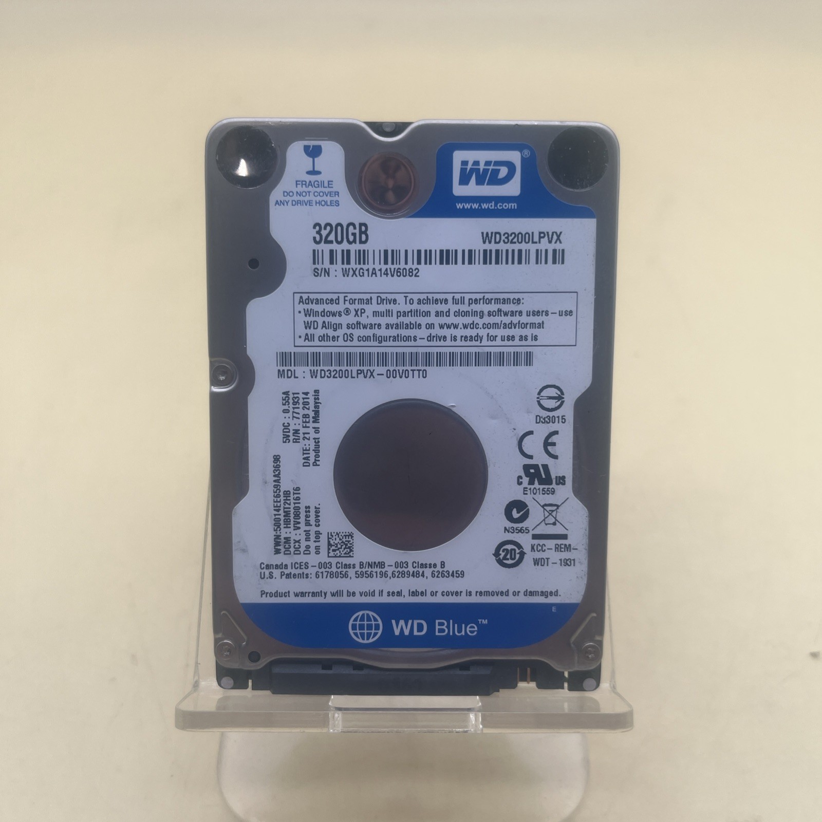Western Digital 320GB 5400RPM 2.5" SATA Laptop Hard Drives WD3200LPVX