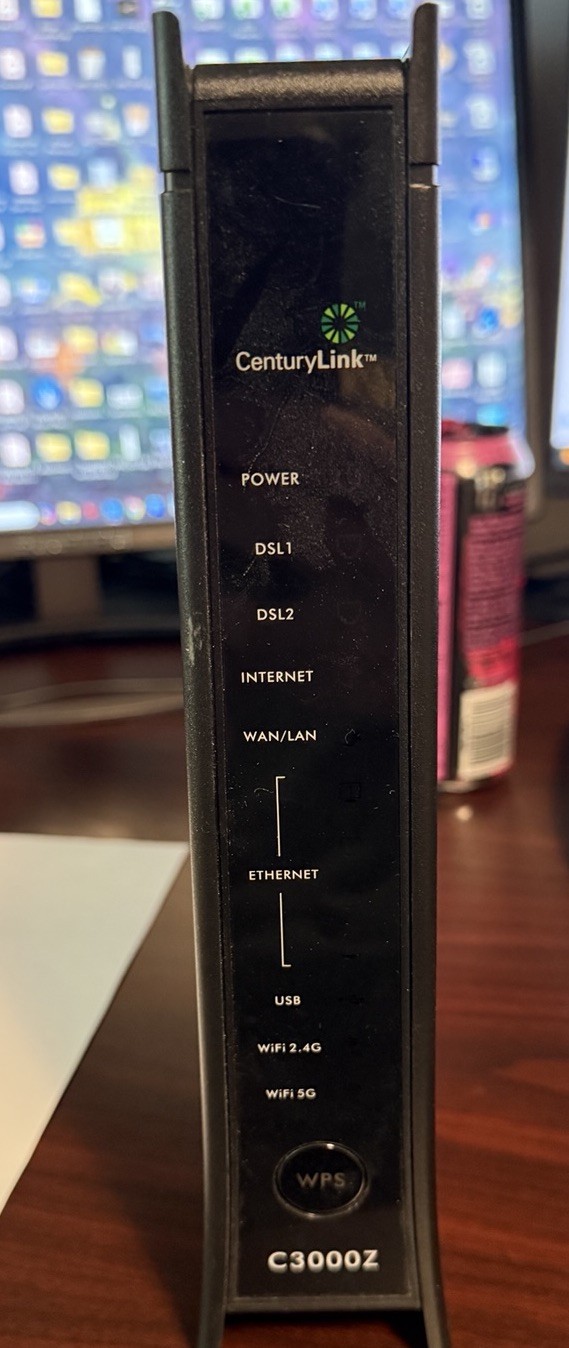 Zyxel C3000Z CenturyLink AC2200 Dual-Bonded 2.4/ 5ghz Wireless WiFi Modem Router