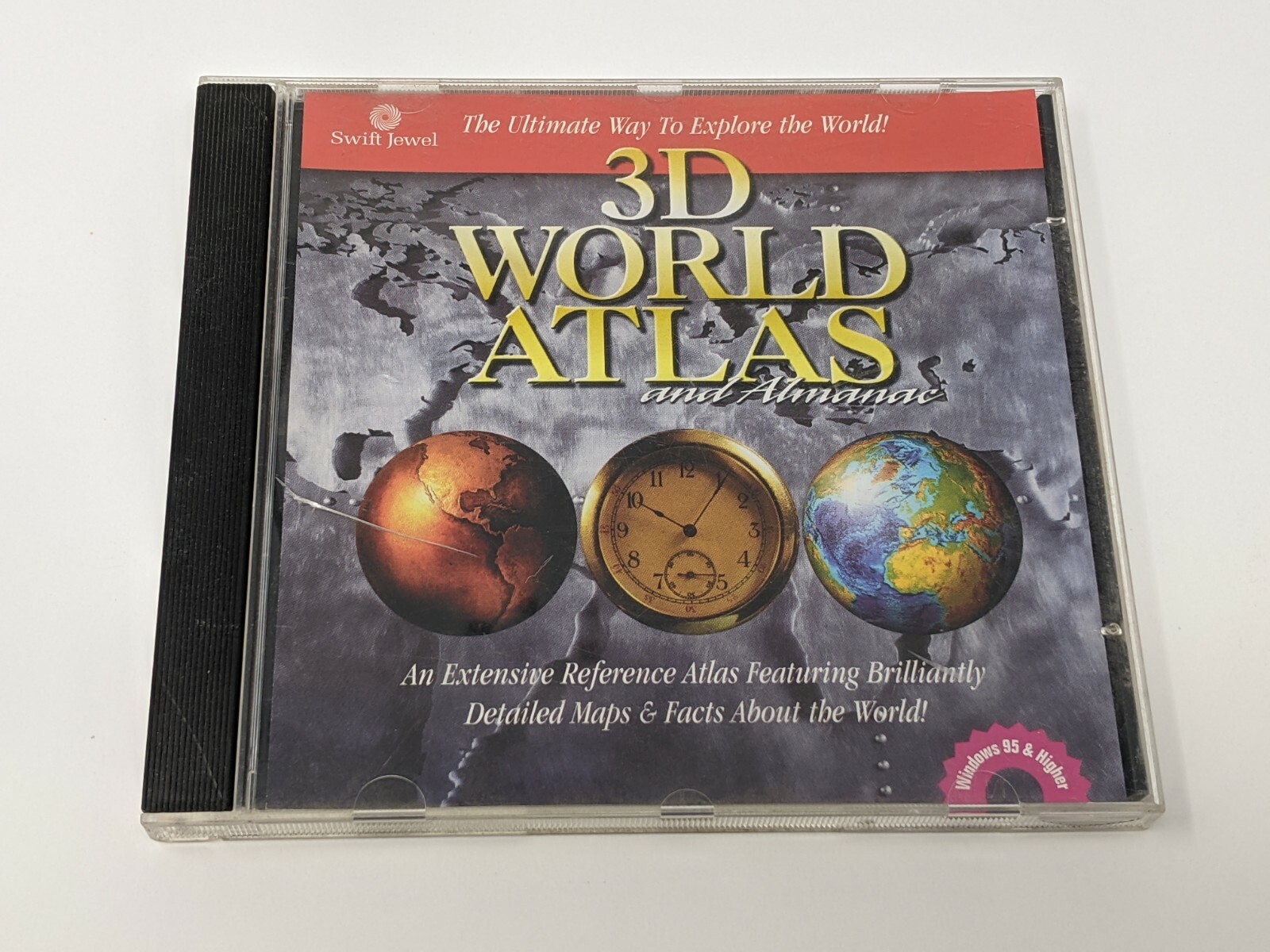3D World Atlas and Almanac (Swift Jewel, Windows 95, PC-CD, 1999, CDR 726 D1)