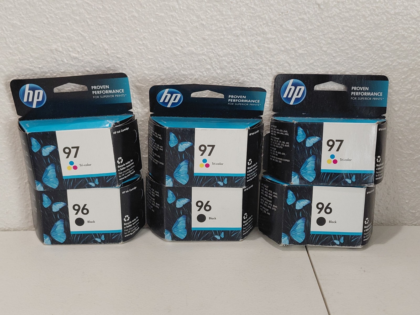 HP 96 97 Black Tri Color Ink Cartridge New Genuine OEM C8767WN C9363WN Exp. 2015