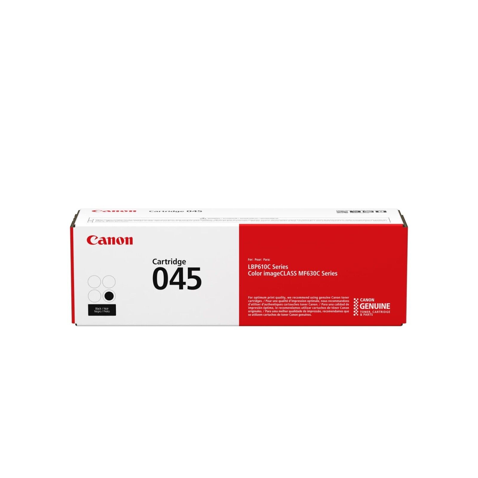 Canon 045 H Toner Cartridge - Black Genuine Canon with Box opened for inspection