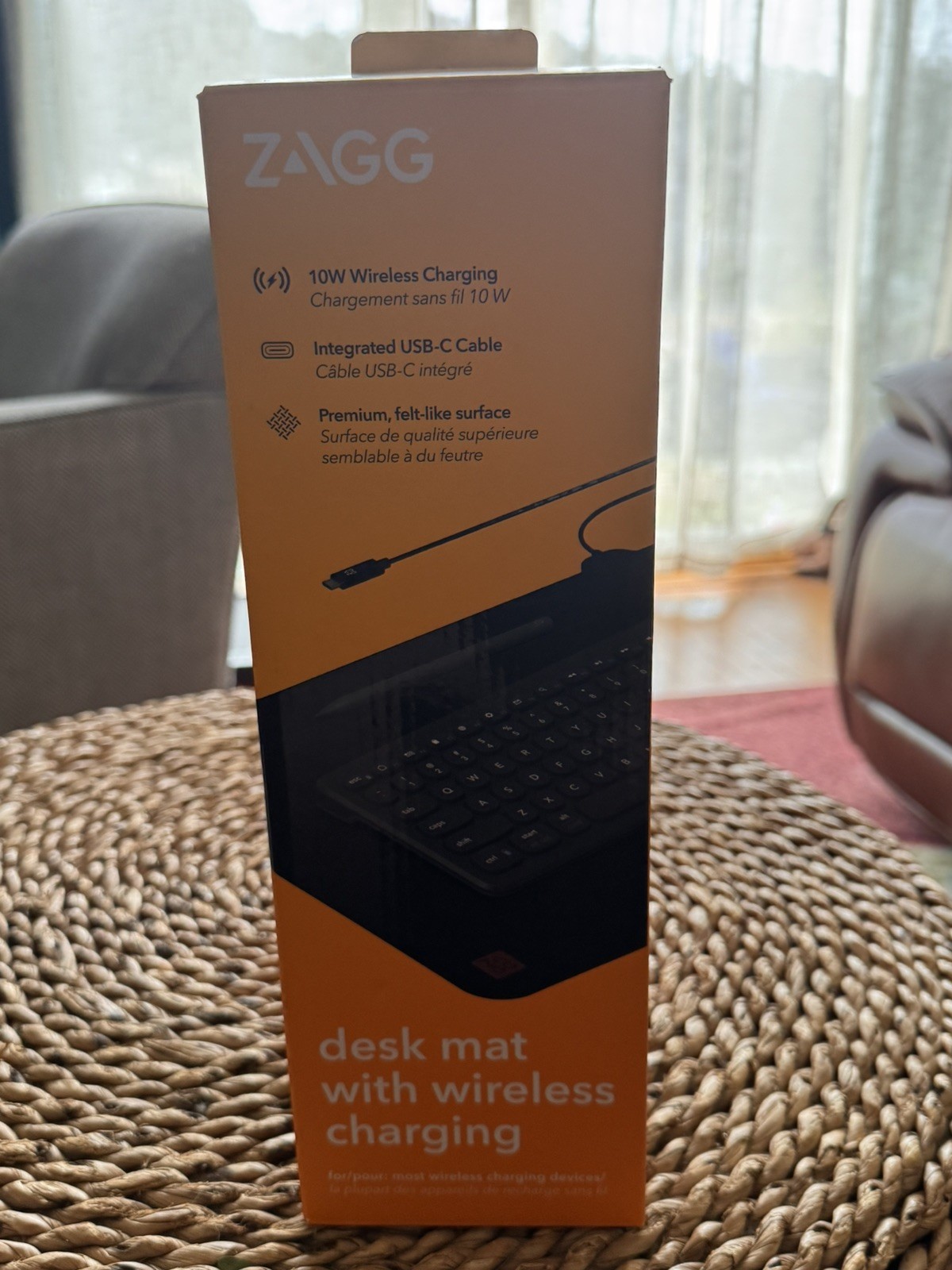 ZAGG Desk Mat With 10W Wireless Charging -NEW - via opened to confirm all parts 