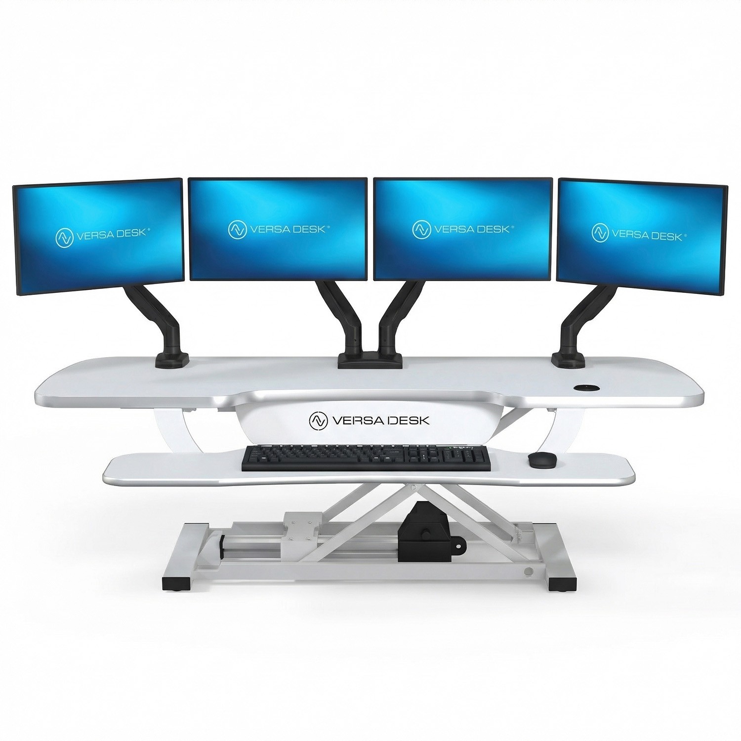 PowerPro Electric Standing Desk Converter 48" x 24" - White / White