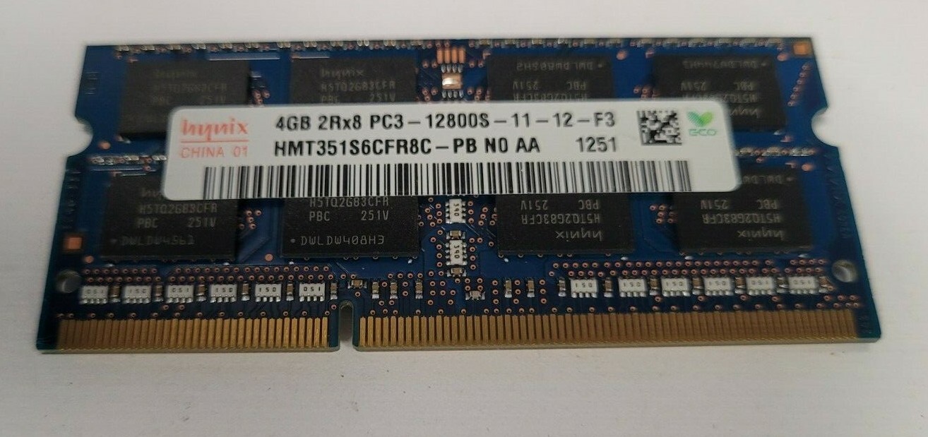 SK Hynix 4GB 2Rx8 PC3-12800S-F3 HMT351S6EFR8C-PB Laptop Memory RAM HP SODIMM