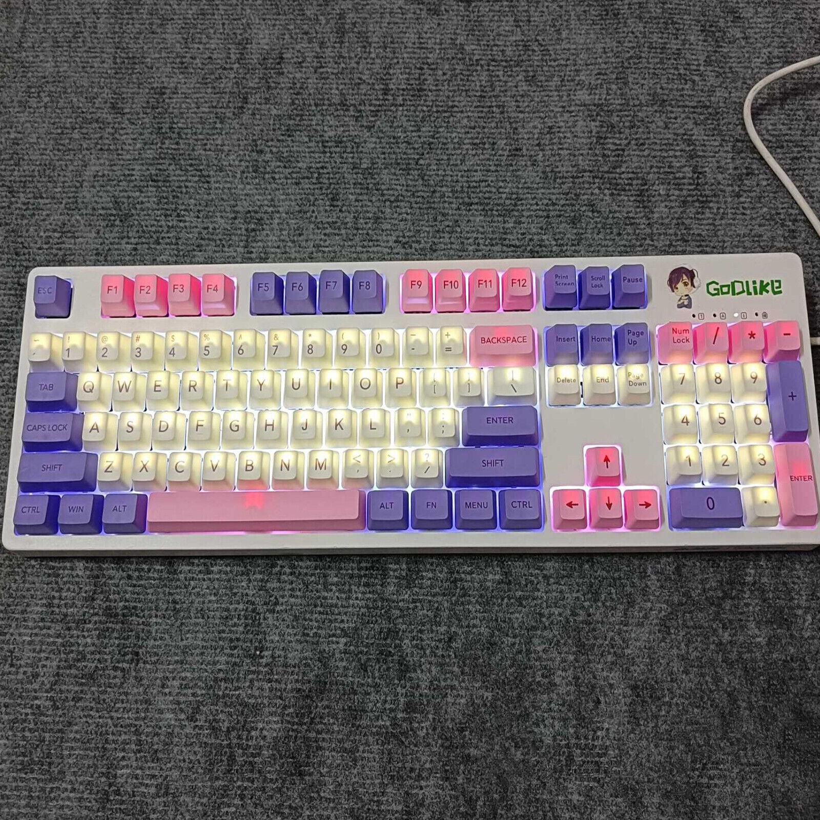 Mechanical Keyboard Sakura PBT Keycap 108 Keys OEM Height Keyboard Keycaps