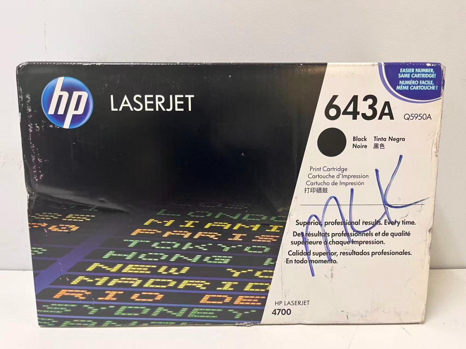 Genuine New HP 643A Q5950A black Toner Cartridge LaserJet 4700 Series sealed