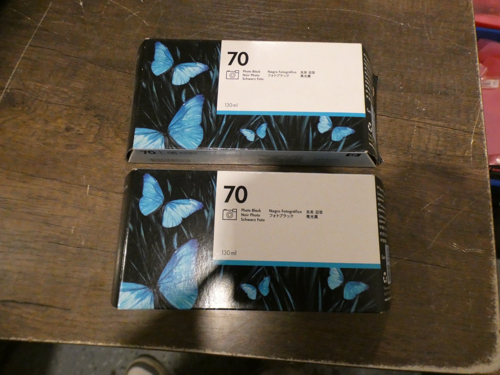 C9449A HP 70 PHOTO BLACK 130ml Ink Cartridge OEM Expired 2015 DesignJet *BOX (2)