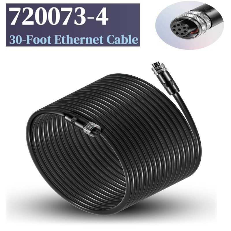 720073-4 30 Feet Ethernet Cable AS EC 30E for Humminbird,Helix, APEX, SOLIX