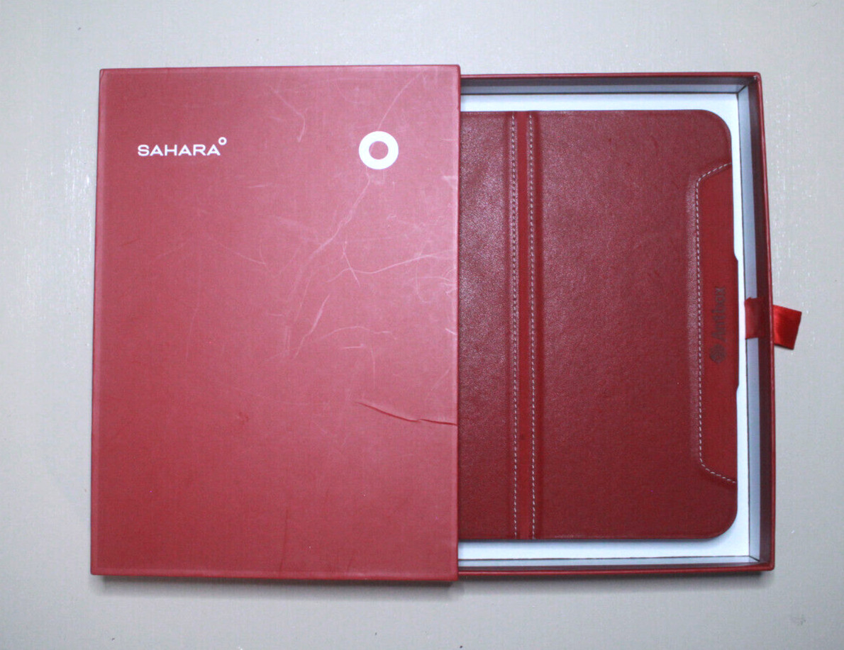 SAHARA - Antbox Case for iPad Mini w/Pencil Holder Faux Leather (Reddish Brown)