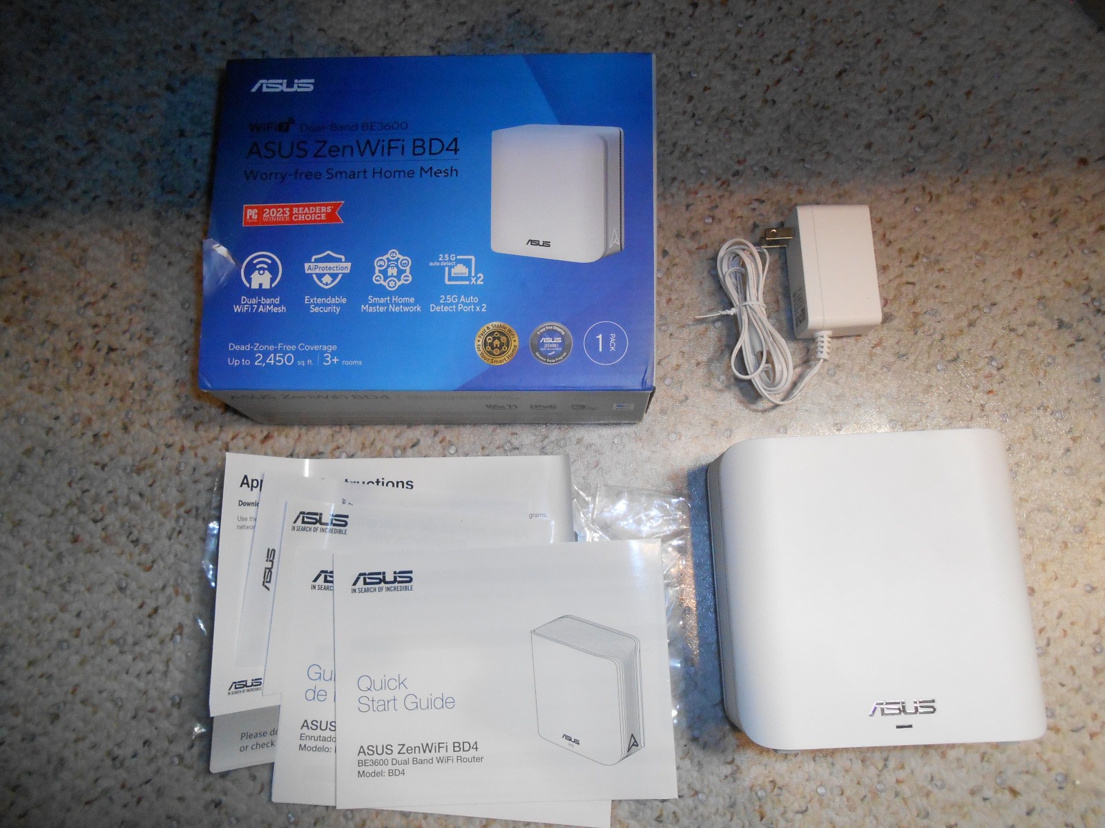 ASUS ZenWiFi BD4 (1-Pack) Dual-Band WiFi 7 Mesh, 3600 Mbps, 2450 sq. ft.