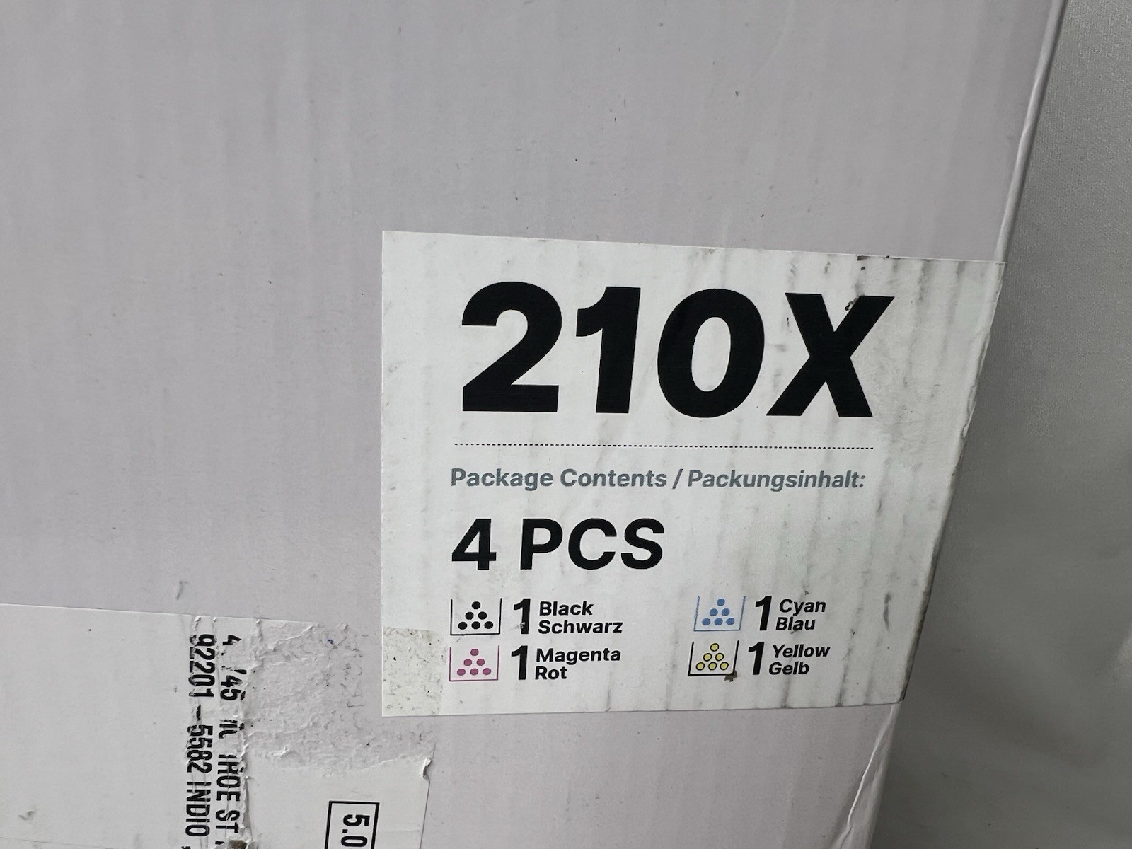 HP 210x Replacement Toner Cartridges 4pk Cyan Magenta Yellow Black