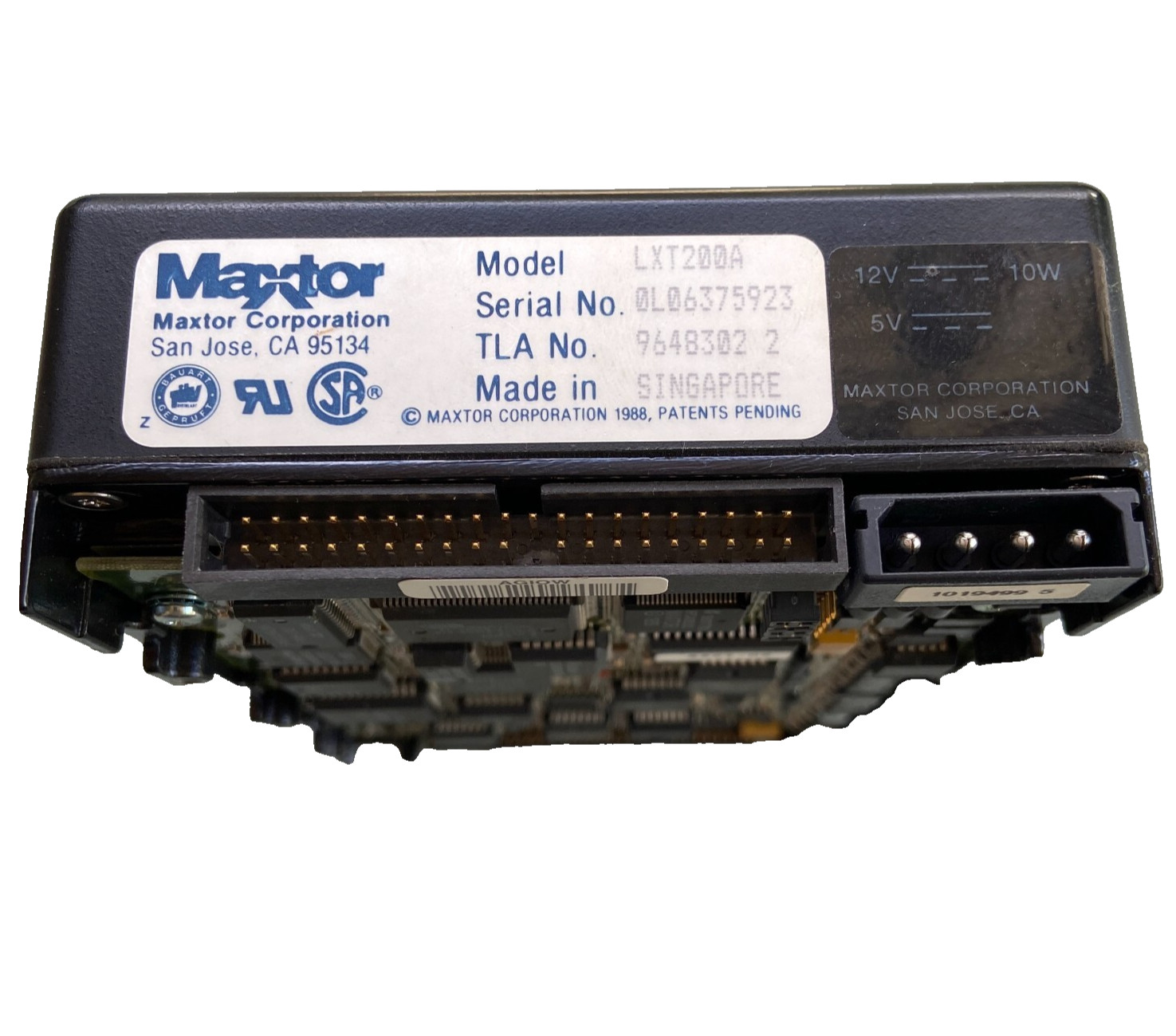 Maxtor LXT200A Computer Hard Drive Disk HDD IDE 1990 Northgate 386 PC Vintage 