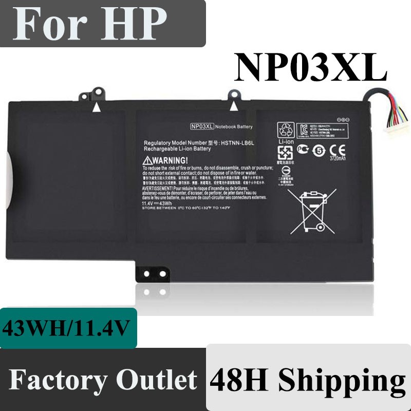 43Wh NP03XL 761230-005 Battery for HP Envy X360 15-U011DX 15-U010DX 15-U110DX