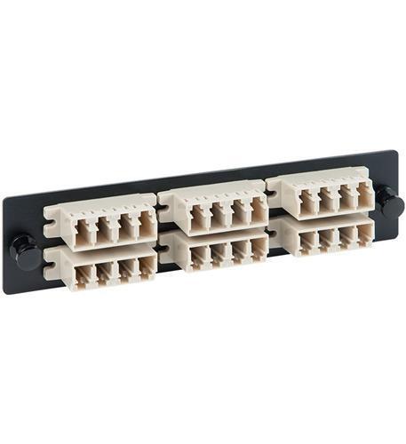 ICC LGX Adapter Panel, 6 Quad LC, 24F, Beige, MM (icfopl1615)