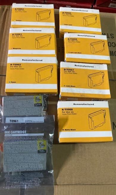 8 PK InkJet Cartridges for Epson 96 T0961 T0962 T0963 T0964 T0965 T0967 R2880