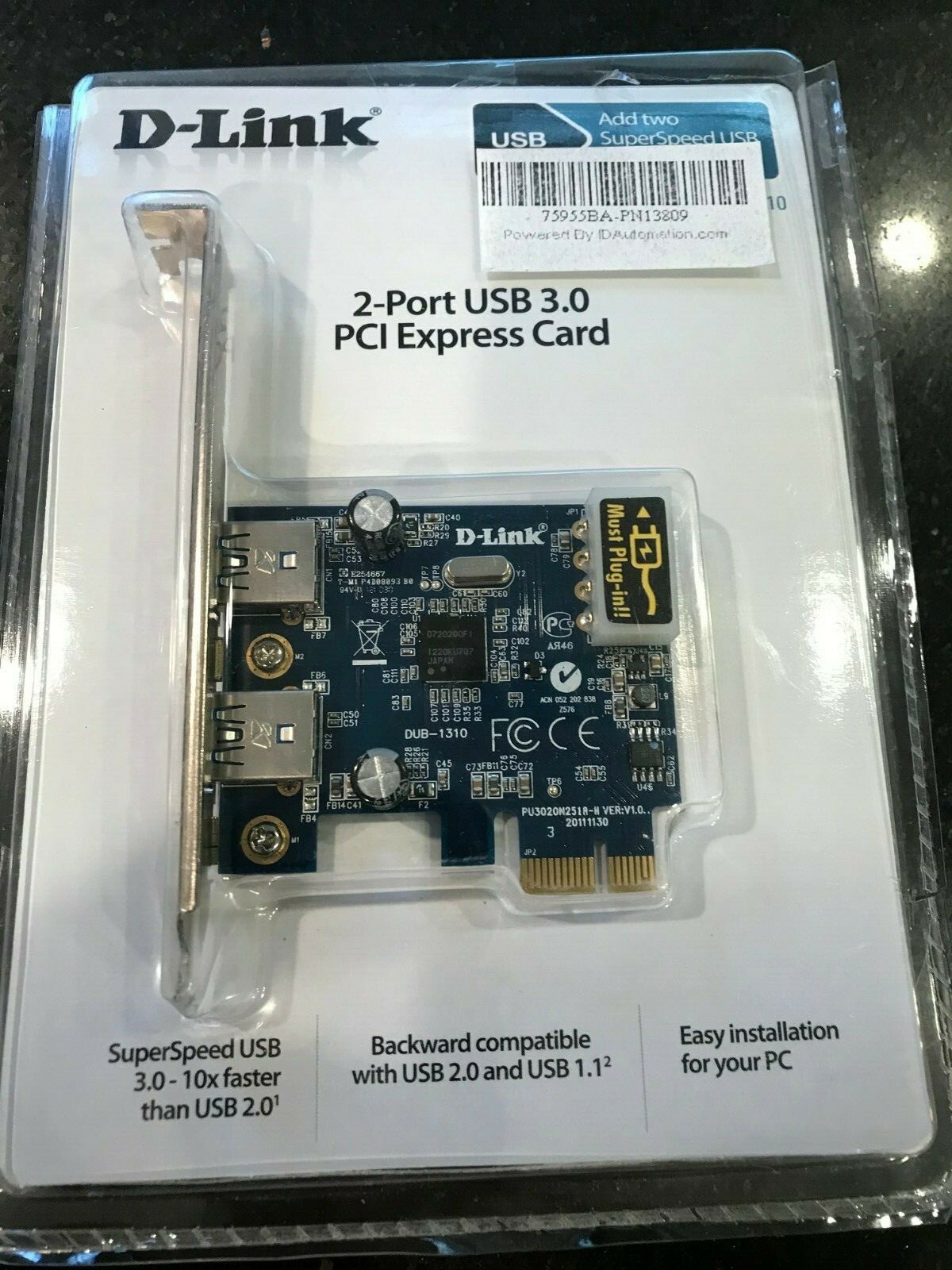 D-Link 2-Port USB 3.0 PCI Express card DUB-1310