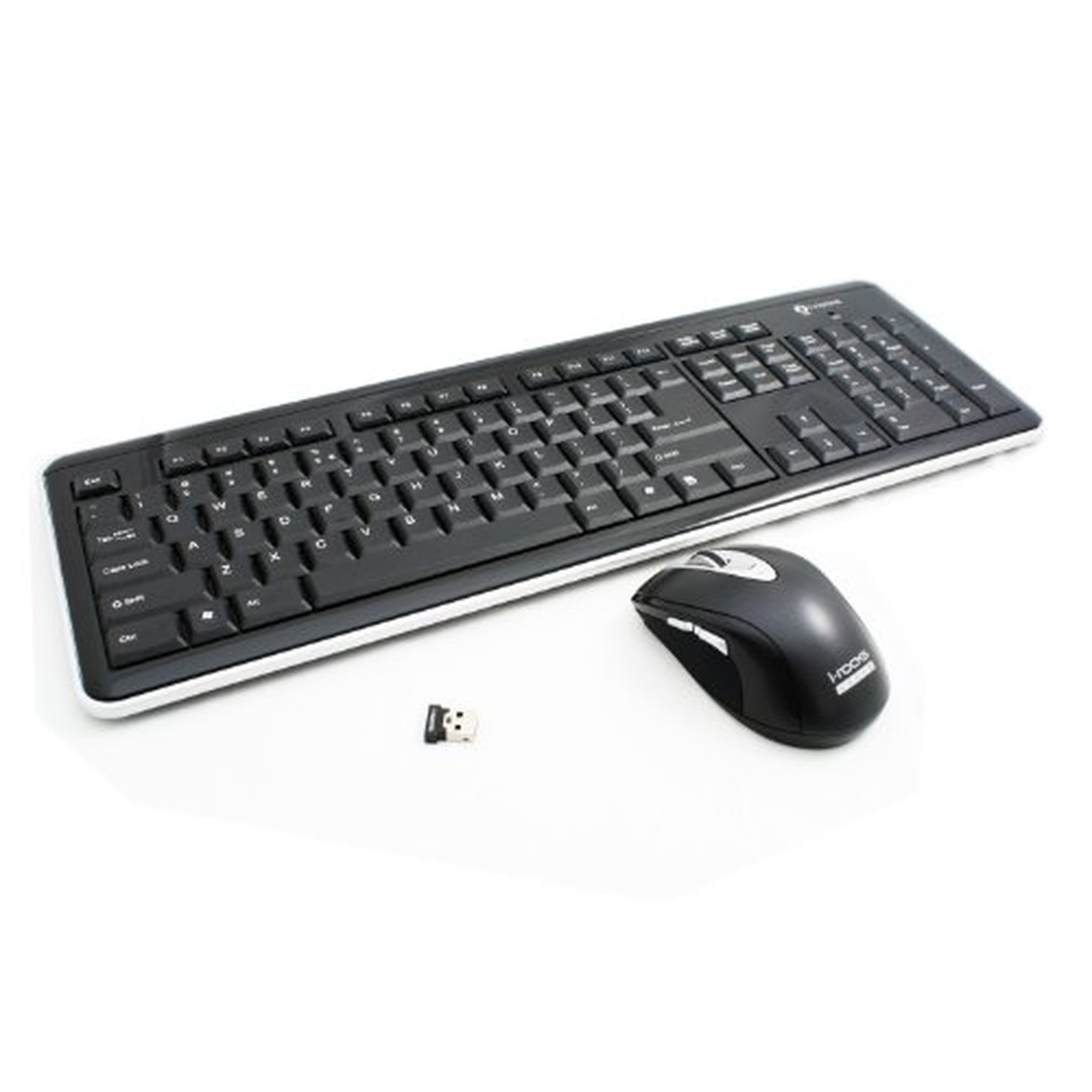 I-Rocks RF-6577L-BK – Retro 2.4GHz Wireless Keyboard and Mouse Combo (Blac