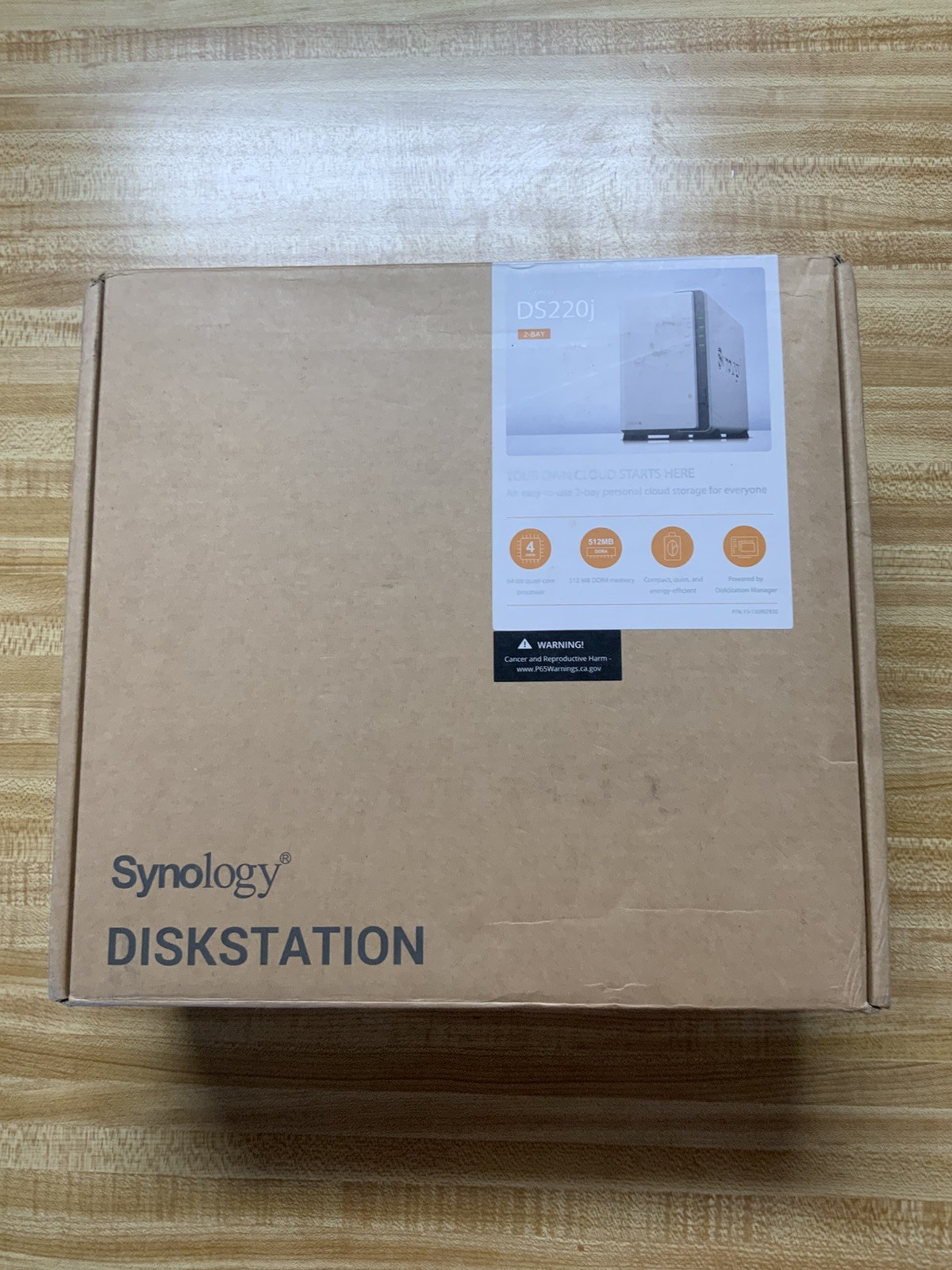 Synology DiskStation DS220j 2-Bay Diskless NAS, Ethernet USB 3.0, White 
