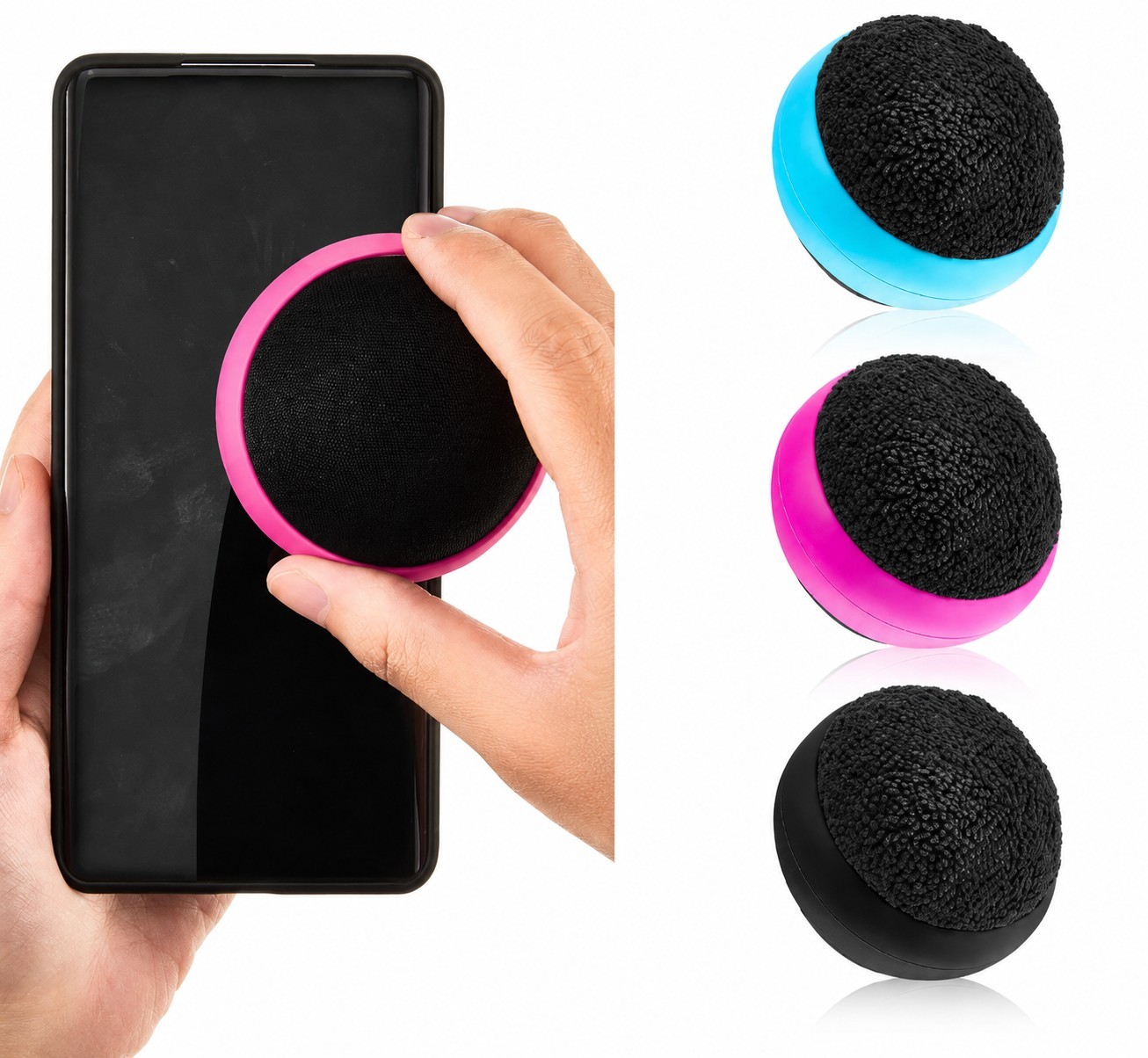 3-Pack Microfiber Screen Cleaning Pads/Sponge for Phone Tablet Touchscreen