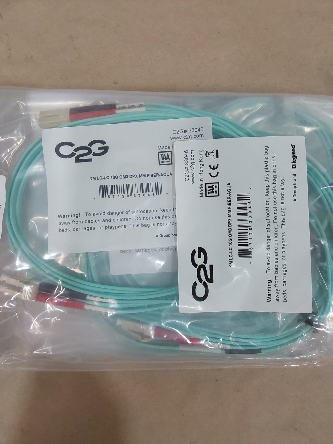 NEW Legrand VS 2M LC LC OM4 DPX PVC (LOT OF 10)....V24