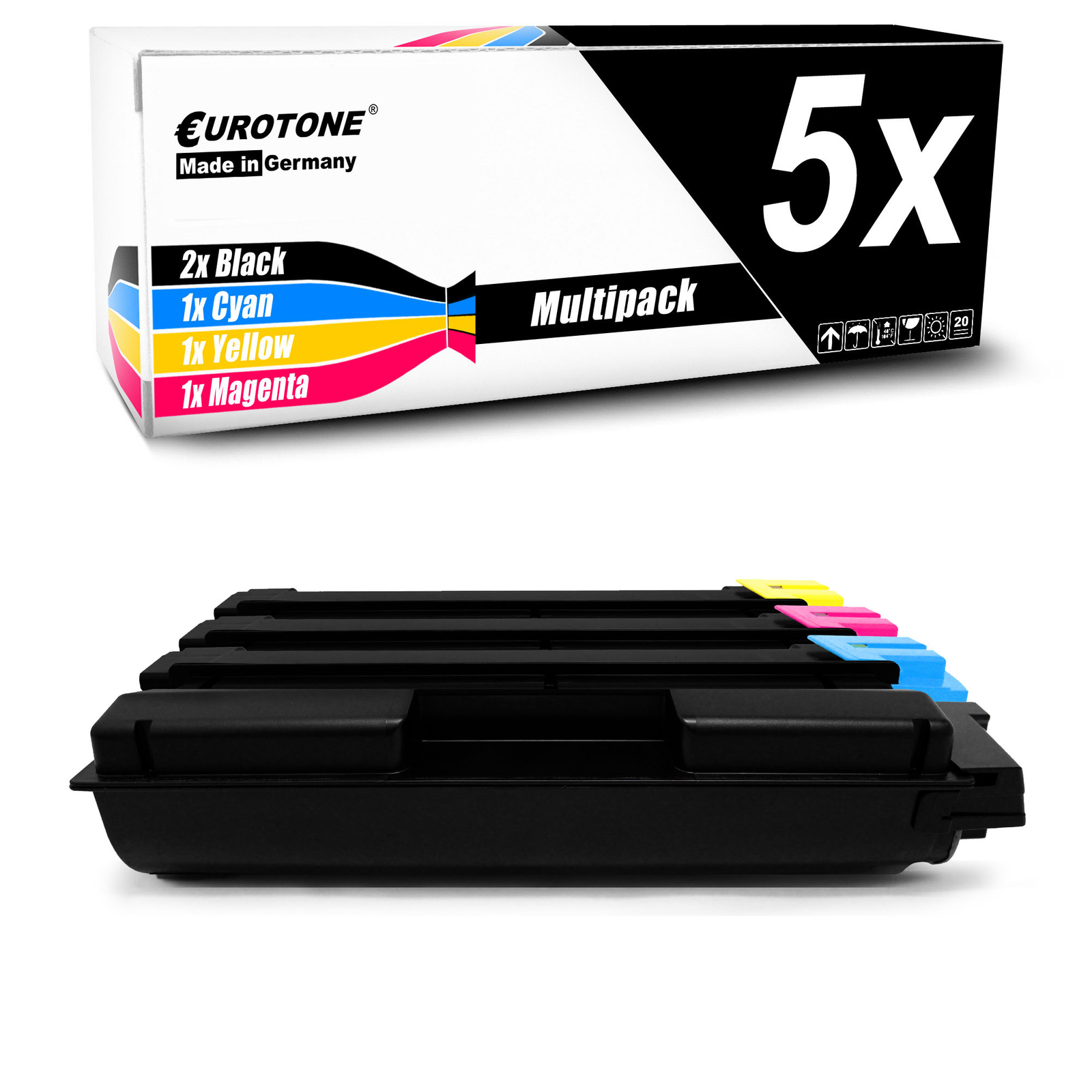 5x Eurotone Cartridge for Kyocera Ecosys M-6535-cidn P-6035-cdn M-6035-cidn