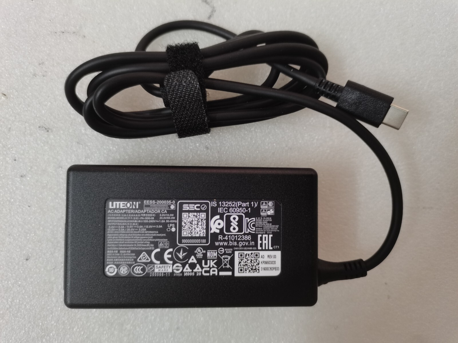 For Acer Aspire 16 AI A16-11M LITEON 20V 3.25A USB-C 65W PA-1650-58 Original NEW
