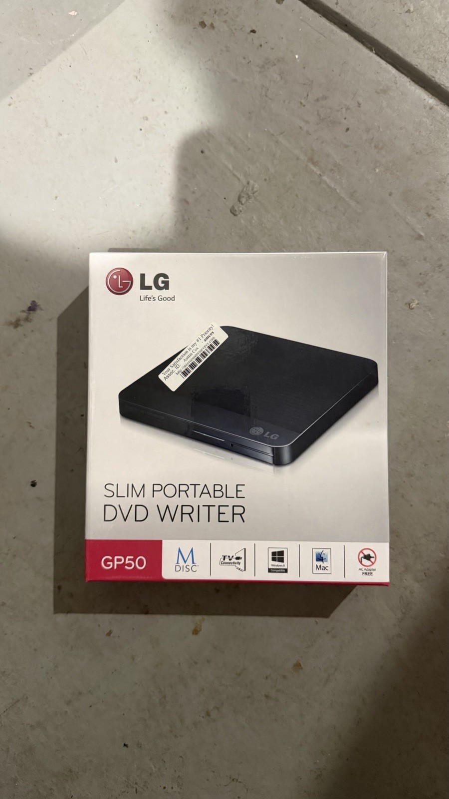 LG Slim Portable DVD Writer GP50NB40 *NEW & SEALED*