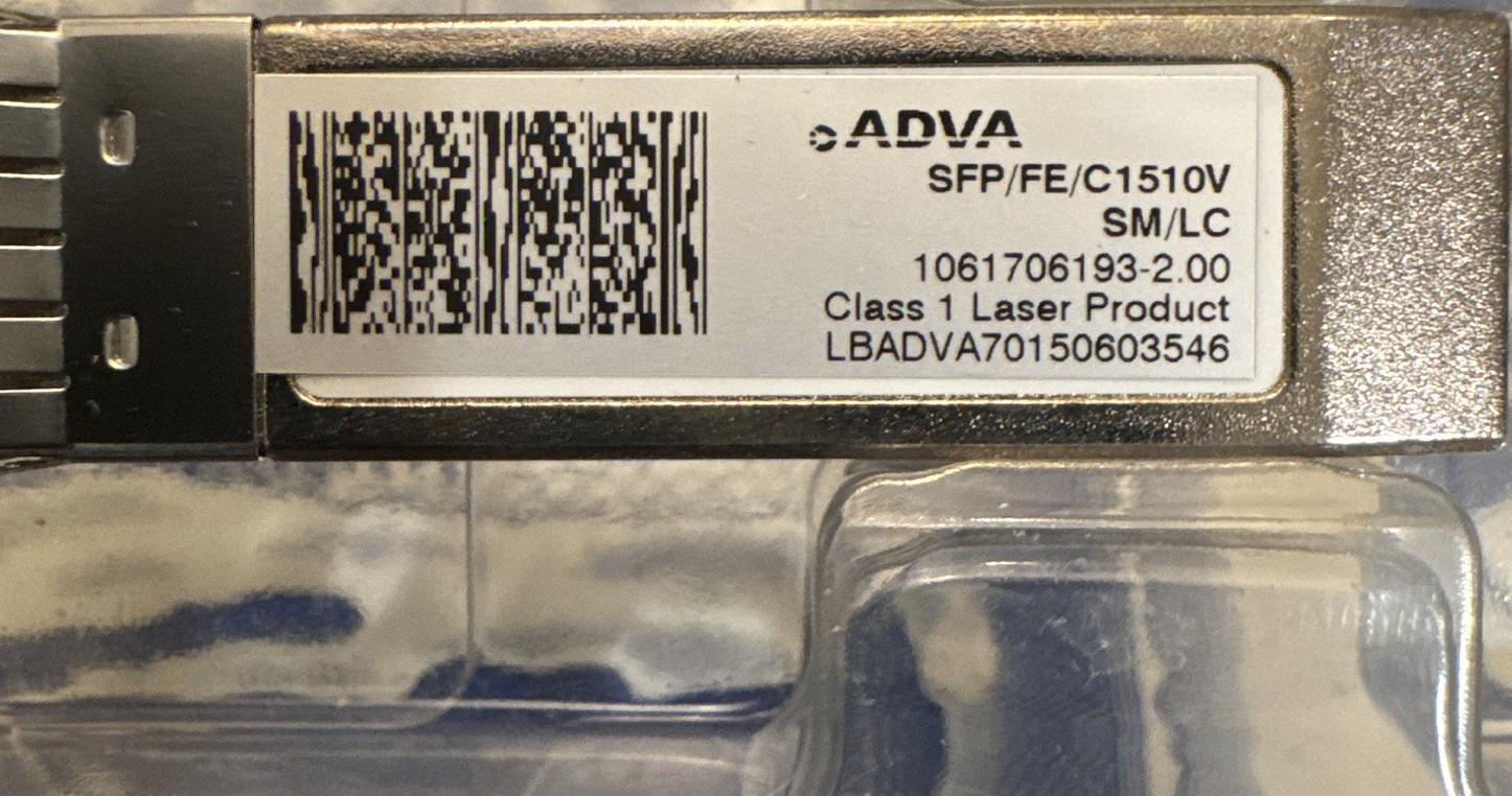 ADVA SFP Transceiver Module LC SFP/FE/C1510V 1061706193-2.00