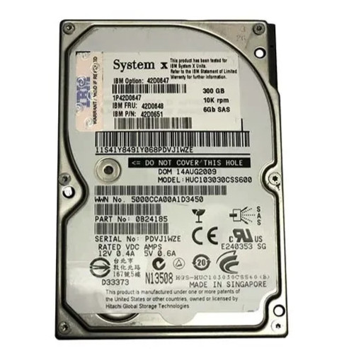 IBM 300GB 10K 2.5" SAS Hard Drive 42D0648 42D0651 Enterprise Server HDD