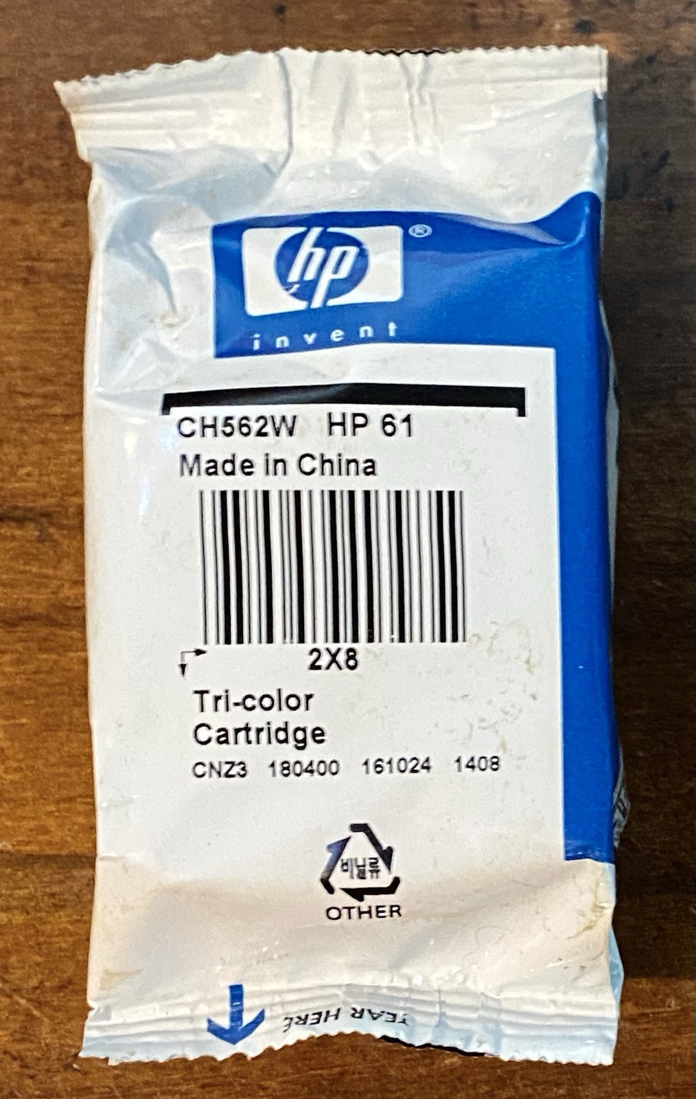 HP 61 Black Tri-Color Ink Cartridge Pack NIP SEALED BAG NEW