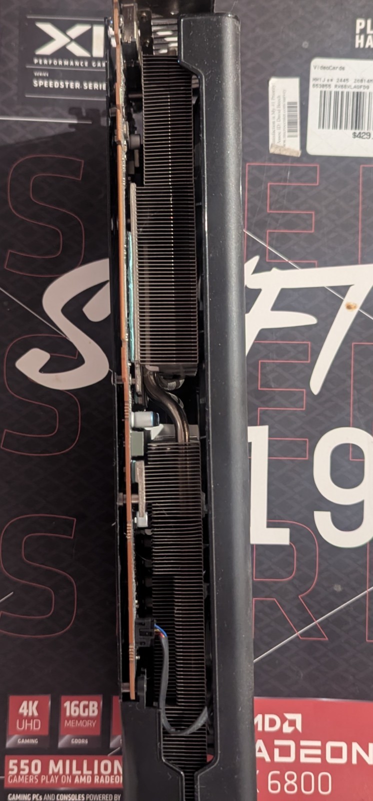 XFX SPEEDSTER SWFT 319 AMD Radeon RX 6800 CORE 16GB GDDR6 (UNSTABLE, w/ DISPLAY)