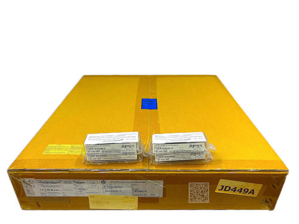 JD449A I Brand New HP A3000-24G-POE Wireless Switch 0235A37T + 4x JD119B SFP