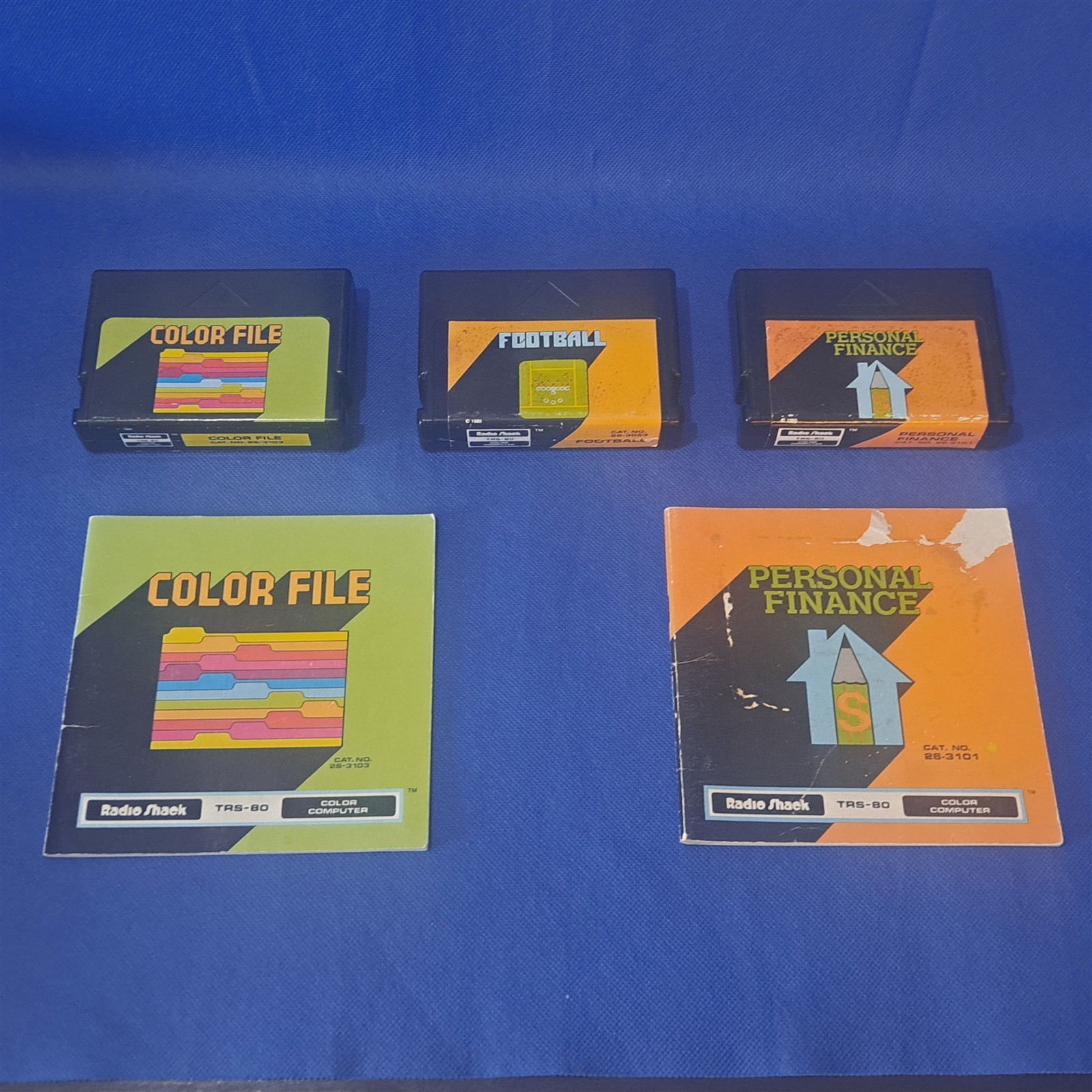 Radio Shack TRS-80 Cartridge Lot - Football - Personal Finance - Color File
