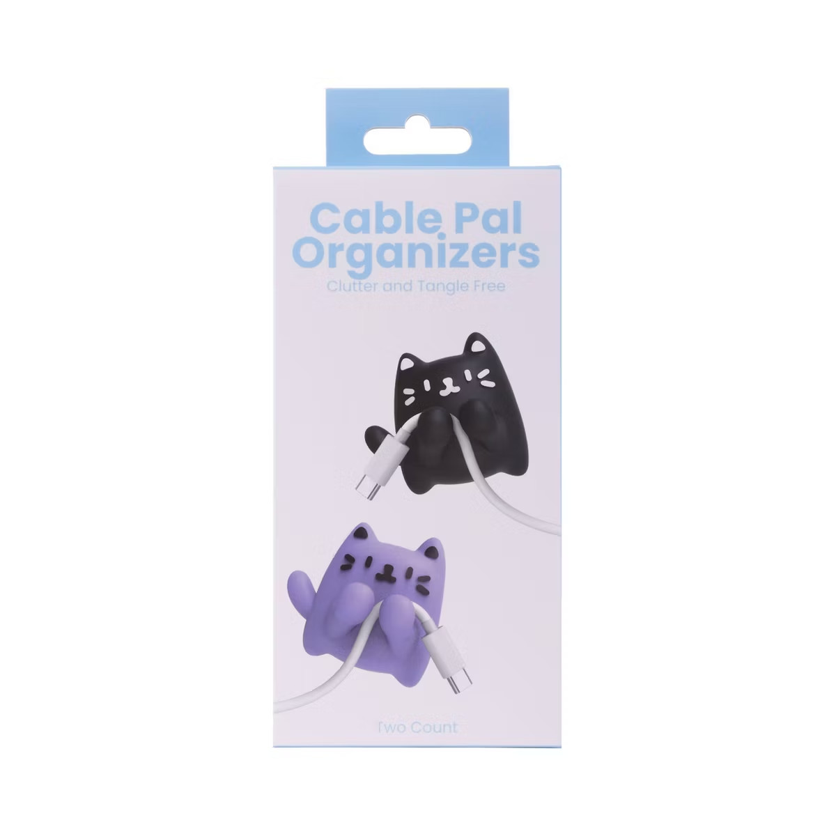 Vivitar 2pk Cable Organizer - Molded Cats *NEW* Tangle Free - Damaged Box
