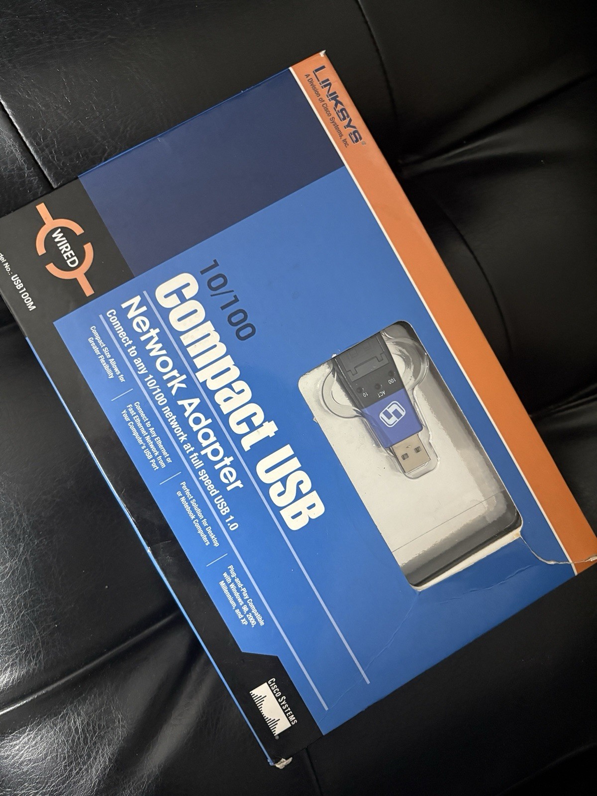Linksys USB100M 10/100 Compact USB Network Adapter Ethernet Wired – New/Open Box