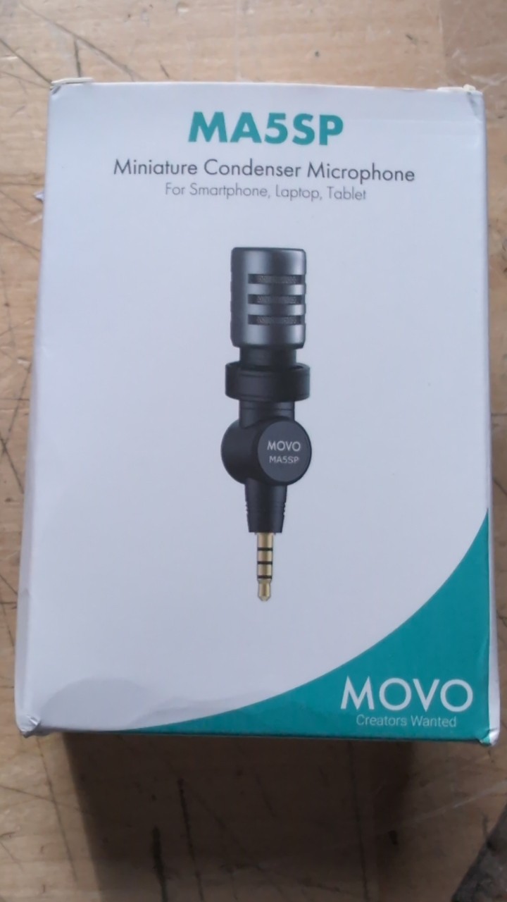 Movo MA5SP Mini 3.5mm TRRS Omnidirectional Microphone for Smartphones, Tablets