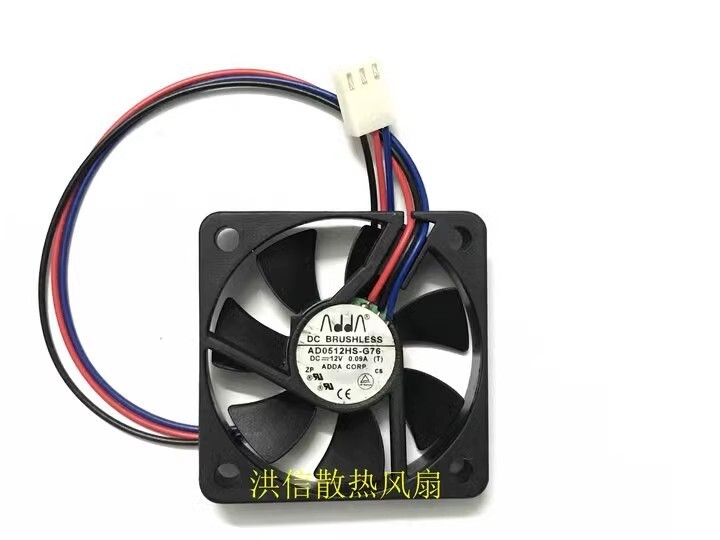 ADDA 5010 AD0512HS-G76 DC12V 0.09A 5CM 3-Pin Silent Cooling Fan