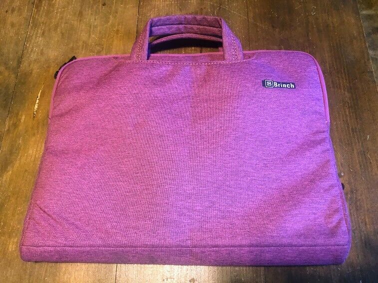 BRINCH Pink Purple Padded LAPTOP BAG size 16 x 12