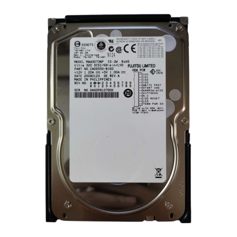 Fujitsu MAW3073NP 73GB 10K RPM 3.5" 68PIN U320 SCSI Hard Disk High quality