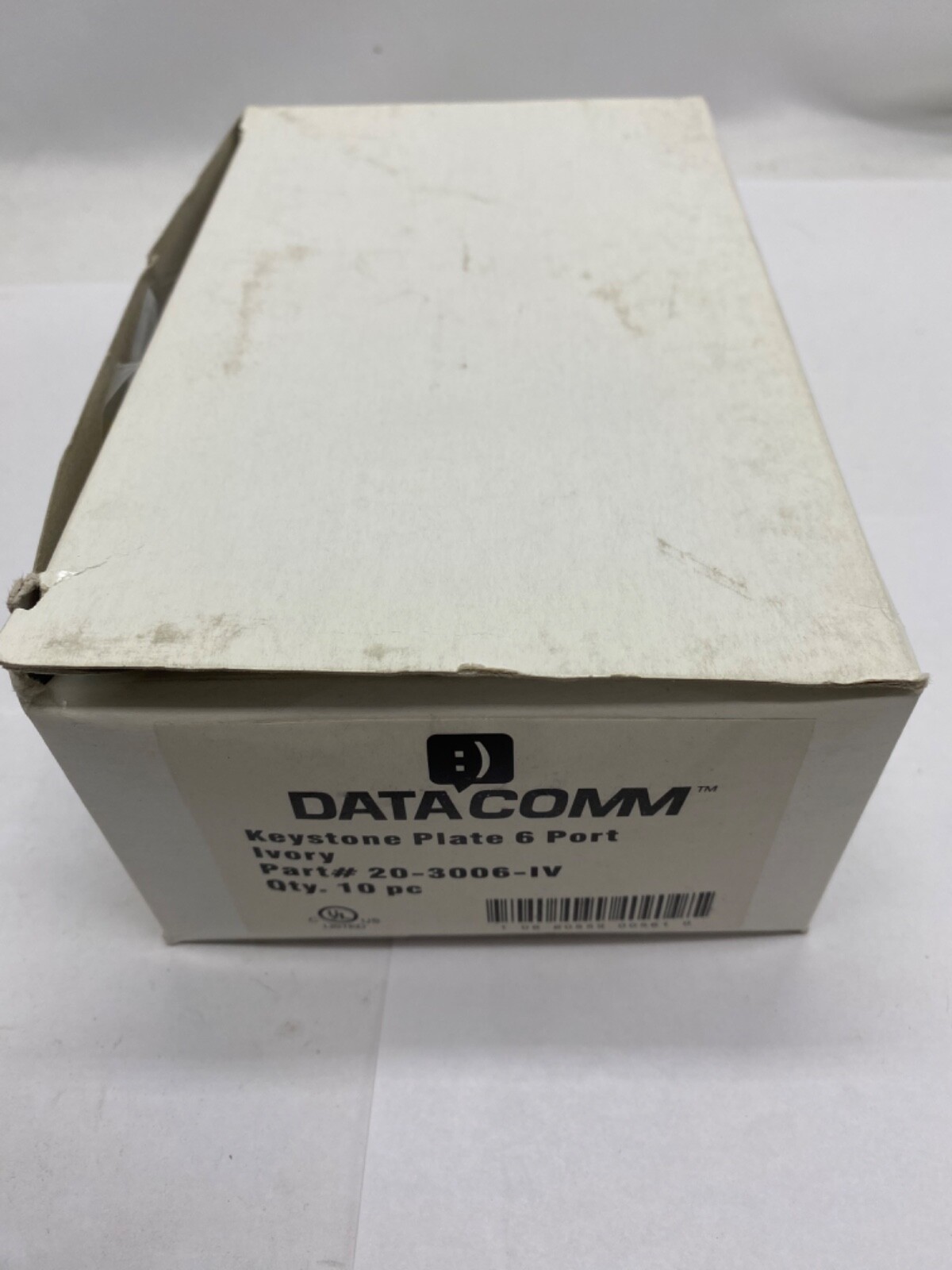 DATACOMM pack of qty 10, keystone plate 6 ports Ivory color 20-3006-IV