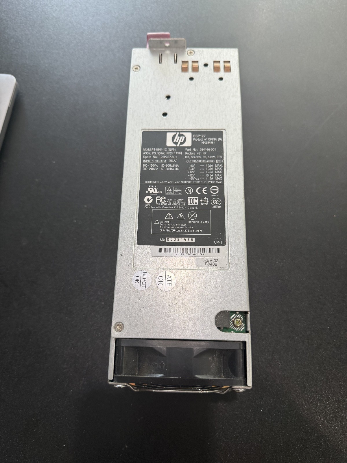 For HP ML350 DL370 DL380 G5 Power Supply 1000W 403781-001 379124-001 399771-001